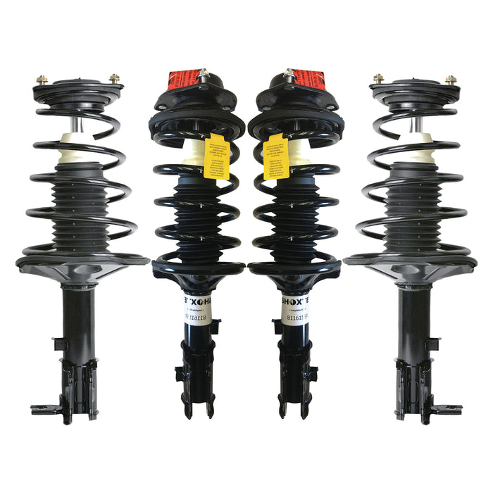 Shoxtec Full Set Complete Struts Assembly fits 2000-2005 Hyundai Accent Coil Spring Assembly Shock Absorber Kits Repl Part No. 171584 171585 171401 171400