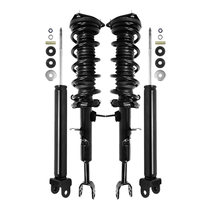 Shoxtec Full Set Complete Strut Assembly Replacement for 2003-2005 InfinitiG35 RWD Excludes Sedan; With Sport Suspension; 2003-2005 Nissan350Z Repl Part No. 11394 11393 5795