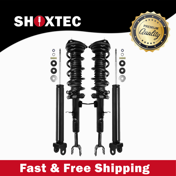 Shoxtec Full Set Complete Strut Assembly Replacement for 2003-2005 InfinitiG35 RWD Excludes Sedan; With Sport Suspension; 2003-2005 Nissan350Z Repl Part No. 11394 11393 5795