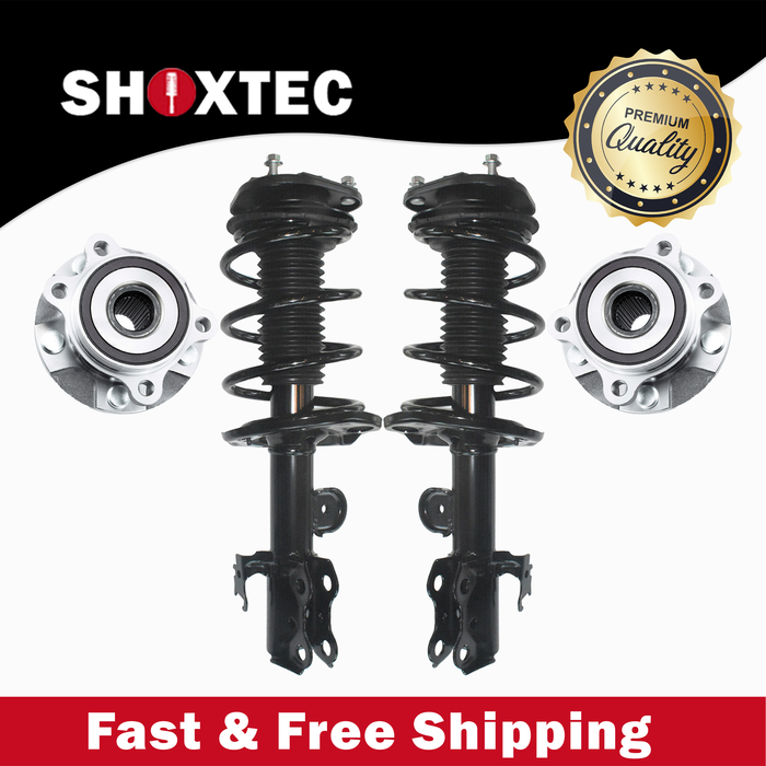 Shoxtec Front Struts Wheel Bearing Hubs Set Replacement for 2008 - 2015 Scion xB Repl. Part No. 11421 11422 513257