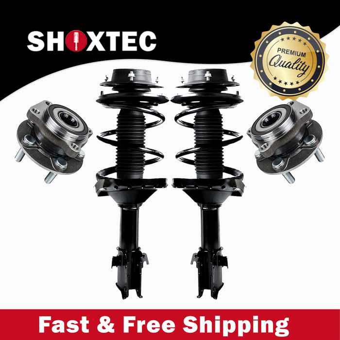 Shoxtec Front Struts Wheel Bearing Hubs Set Replacement for 2008-2011 Subaru Impreza 2.5L H4 AWD models Repl Part No.  1331911LR 513303