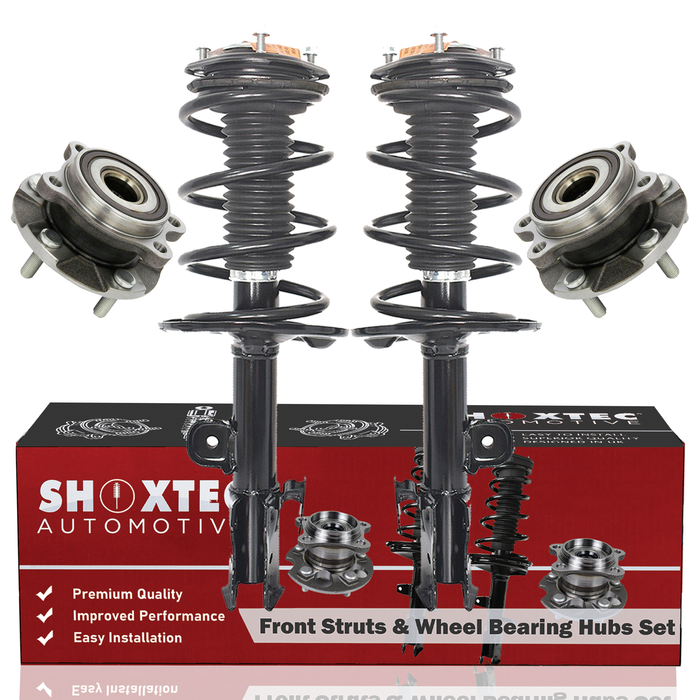 Shoxtec Front Struts Wheel Bearing Hubs Set Replacement for 2013 - 2018 Toyota RAV4 Repl. Part No. 1333524LR 513258