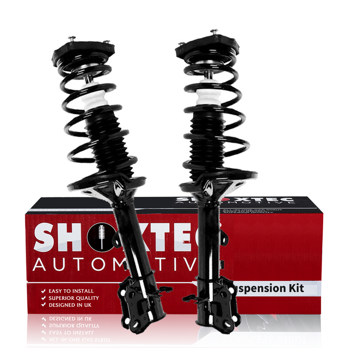 Shoxtec Rear Pair Complete Struts Replacement for 2003-2008 Hyundai Tiburon Coil Spring Assembly Shock Absorber Repl. Part No. 172194 172193