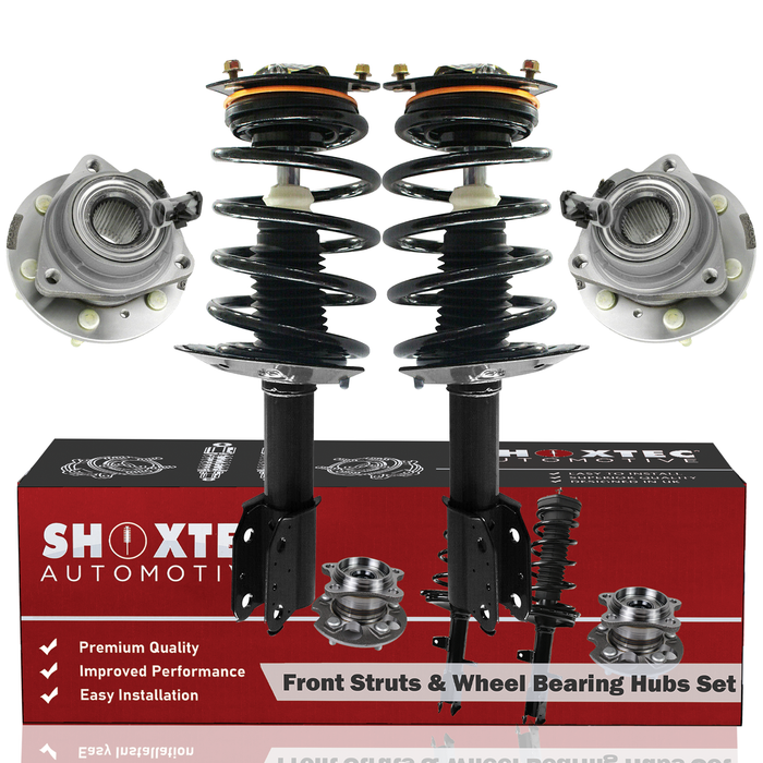 Shoxtec Front Struts Wheel Bearing Hubs Set Replacement for 2006 Buick Terraza; Replacement for 2006 Chevy Uplander; Replacement for 2006 Pontiac Montana;2006 Saturn Relay Repl. Part No. 172278 513236