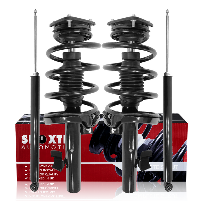 Shoxtec Full Set Complete Strut Assembly Replacement for 2007-2013 Volvo C30; 2004-2011 Volvo S40 FWD Sedan; 2006-2011 Volvo V50 FWD Wagon; 2005 Volvo V50 FWD From 4/05 Repl Part No.172316 172315 5617