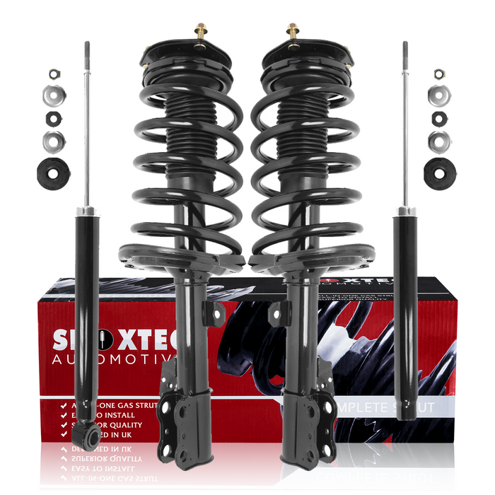 Shoxtec Full Set Complete Strut Assembly Replacement for 2007-2010 Toyota Sienna AWD; FWD with 8 Passenger Seatings Repl Part No. 172366 172365 37301