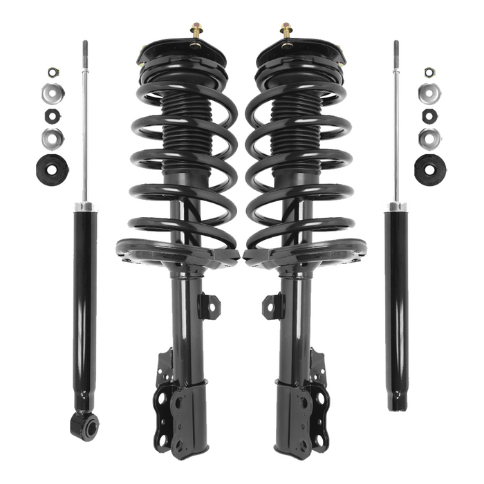 Shoxtec Full Set Complete Strut Assembly Replacement for 2007-2010 Toyota Sienna AWD; FWD with 8 Passenger Seatings Repl Part No. 172366 172365 37301