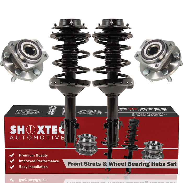 Shoxtec Front Struts Wheel Bearing Hubs Set Replacement for 2005 - 2009 Subaru Legacy Repl. Part No. 172499 172498 513220