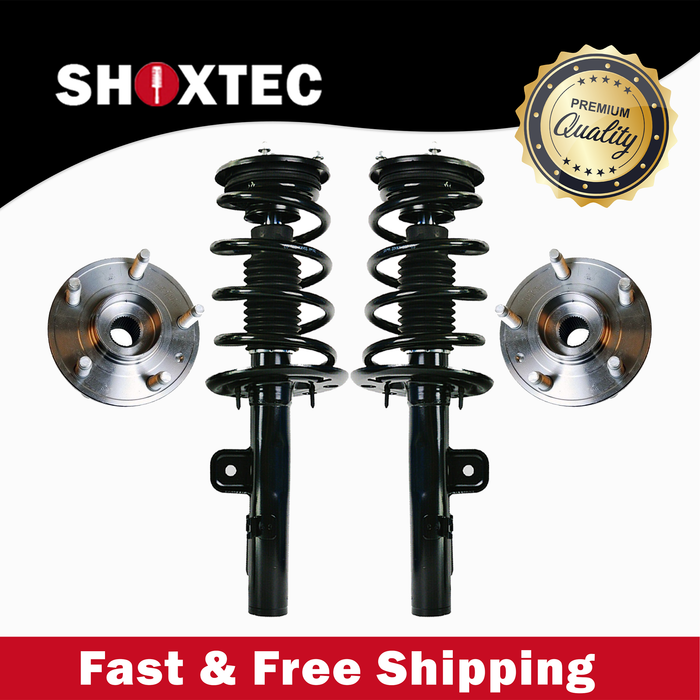 Shoxtec Front Struts Wheel Bearing Hubs Set Replacement for 2010-2011 Ford Taurus with FWD Repl. Part No. 172532 172533 513275