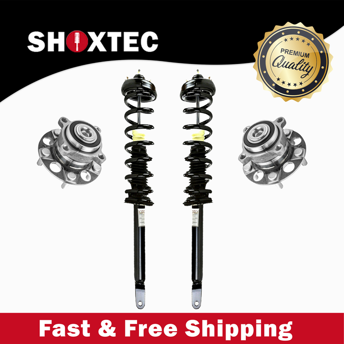 Shoxtec Rear Struts Wheel Bearing Hubs Set Replacement for 2008 2009 2010 2011 2012 Honda Accord Repl. Part No. 172563 512353