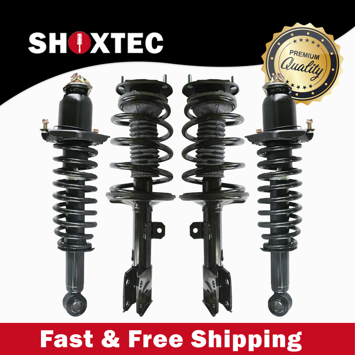 Shoxtec Full Set Complete Strut Assembly Replacement for 2009-2010 Pontiac Vibe FWD 1.8L L4; 2009-2010 Toyota Matrix Base, S, XR with Manual Transmission, FWD Repl No. 172598 172597 272599LR