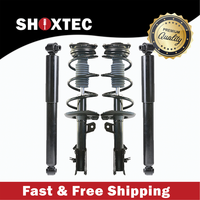 Shoxtec Full Set Complete Strut Assembly Replacement for 2008-2012 Nissan Rogue FWD Repl No. 172609 172608 37328