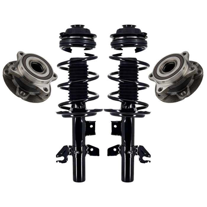 Shoxtec Front Struts Wheel Bearing Hubs Set Replacement for 2013-2016 Dodge Dart Repl Part No. 172642 172641 513348