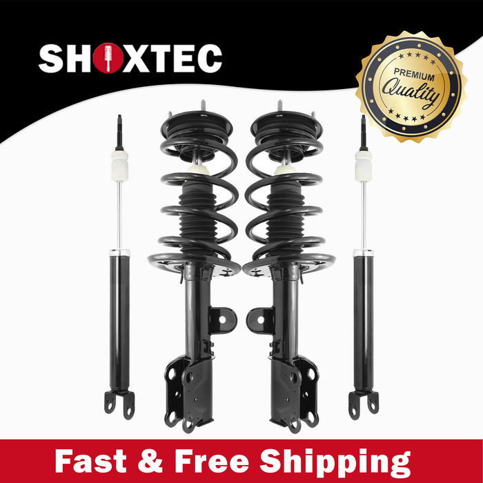 Shoxtec Full Set Complete Strut Assembly Replacement for 2013-2019 Ford Flex; 2013-2019 Lincoln MKT without Electronic Adjustable Suspension Repl Part No. 172655 172656 37329