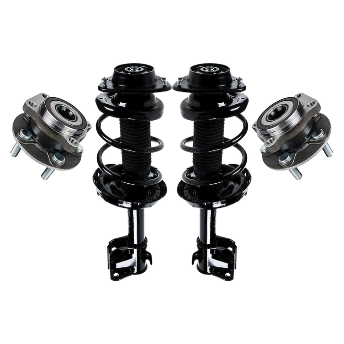 Shoxtec Front Struts Wheel Bearing Hubs Set Replacement for 2009 2010 2011 2012 2013 Subaru Forester; 2.5L H4; Naturally Aspirated Only Repl Part No.  172679 172678 513303