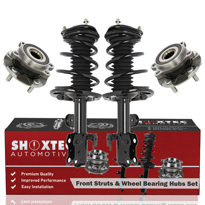 Shoxtec Front Struts Wheel Bearing Hubs Set Replacement for 2011-2016 Scion TC Repl. Part No. 172683 172682 513258