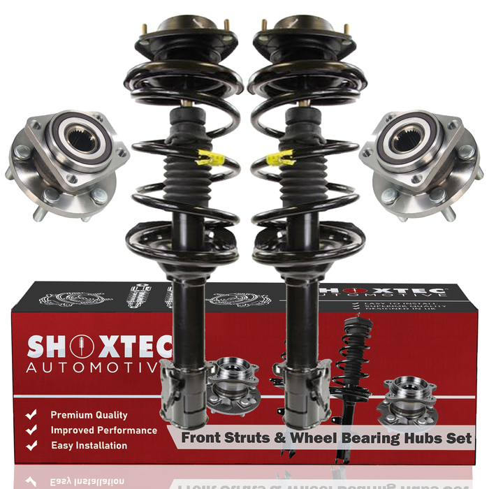 Shoxtec Front Struts Wheel Bearing Hubs Set Replacement for 2010-2012 Subaru Outback AWD Repl. Part No. 172687 172686 513220