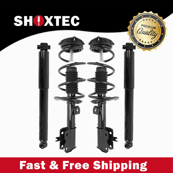 Shoxtec Full Set Complete Strut Assembly Replacement for 2010-2015 Toyota Prius 1.8L L4 Repl Part No. 172689 172688 5685