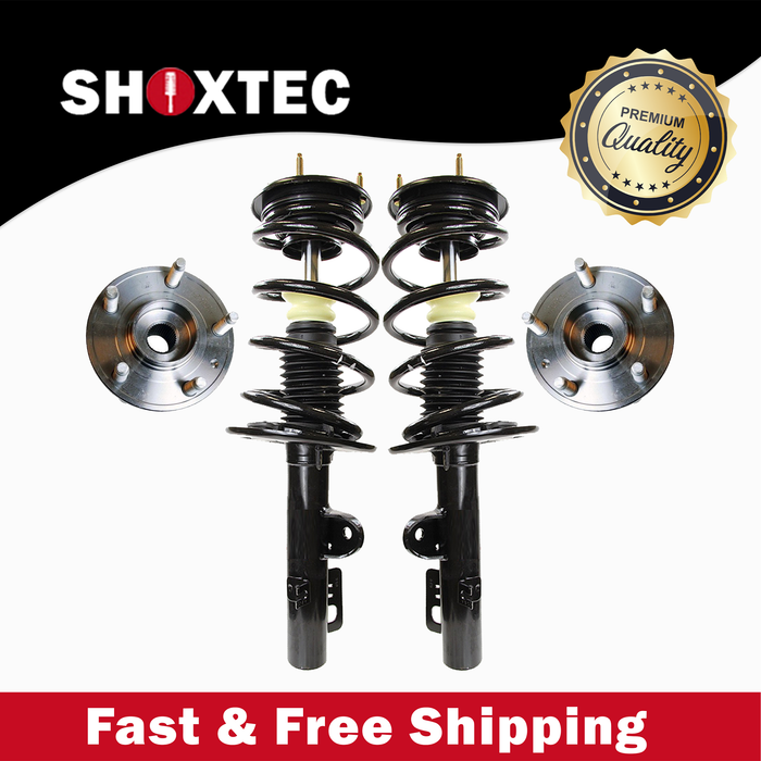 Shoxtec Front Struts Wheel Bearing Hubs Set Replacement for 2009 Ford Flex All Trim Levels Repl. Part No. 172728 172727 513275