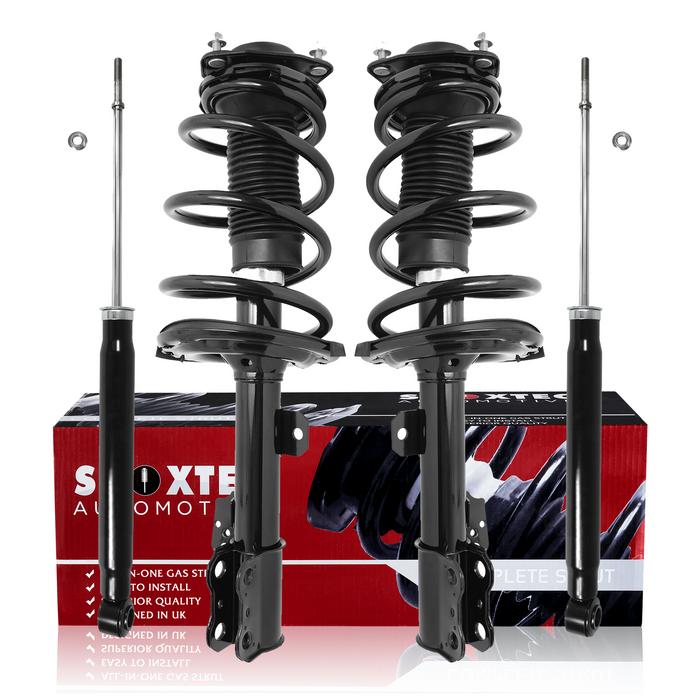 Shoxtec Full Set Complete Strut Assembly Replacement for 2011-2014 Toyota Sienna 3.5L V6 FWD; without Mobility Auto Access; 7 Passenger only Repl Part No. 172782 172781 37284