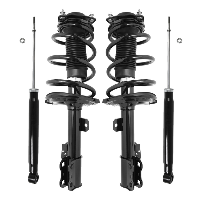 Shoxtec Full Set Complete Strut Assembly Replacement for 2011-2014 Toyota Sienna 3.5L V6 FWD; without Mobility Auto Access; 7 Passenger only Repl Part No. 172782 172781 37284