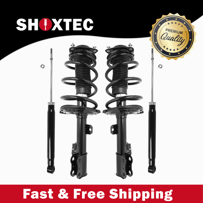 Shoxtec Full Set Complete Strut Assembly Replacement for 2011-2014 Toyota Sienna 3.5L V6 FWD; without Mobility Auto Access; 7 Passenger only Repl Part No. 172782 172781 37284