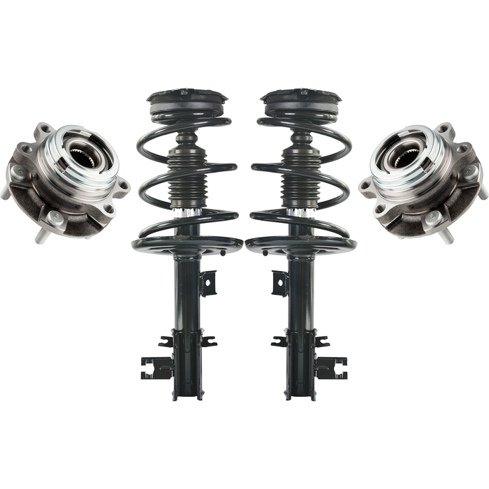 Shoxtec Front Struts Wheel Bearing Hubs Set Replacement for 2013 Nissan Altima Sedan with 2.5L I4, 3.5L V6 engine; 2014-2017 Nissan Altima Repl Part No. 172902 172901 513296