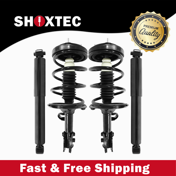 Shoxtec Full Set Complete Strut Assembly Replacement for 2007-2008 Hyundai Entourage; 2006-2012 Kia Sedona Repl No. 172918 172917 37307