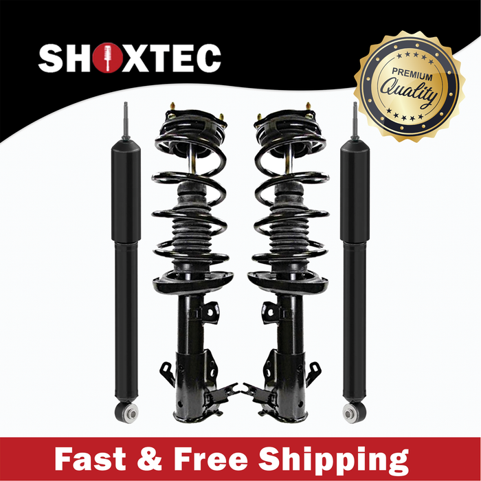 Shoxtec Full Set Complete Strut Assembly Replacement for 2012 Honda Civic Sedan; EX, EX-L, DX, HF, LX Repl Part No. 172926 1729265 5698