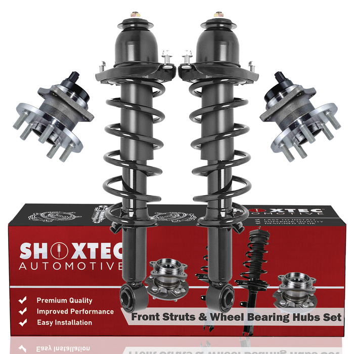 Shoxtec Rear Struts Wheel Bearing Hubs Set Replacement for 2014 2015 2016 2017 2018 2019 Toyota Corolla FWD Repl. Part No. 172991LR 512403