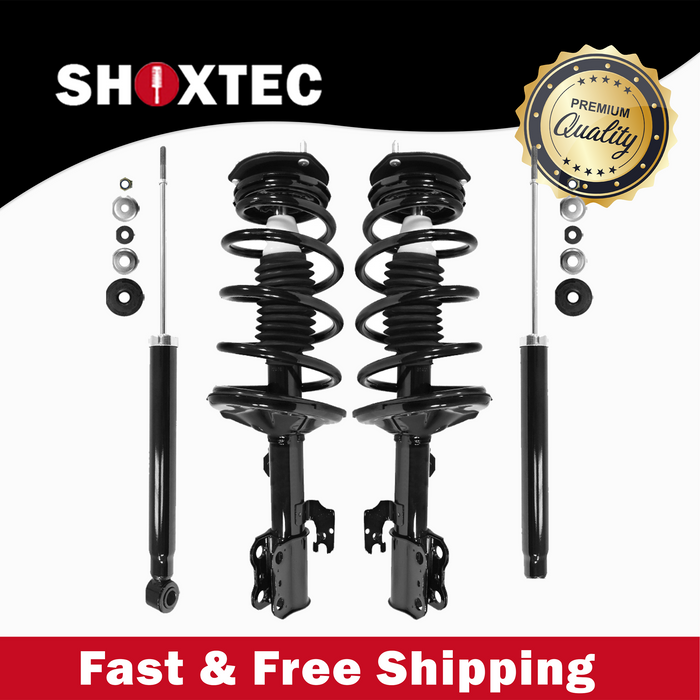 Shoxtec Full Set Complete Strut Assembly Replacement for 2011-2014 Toyota Sienna AWD Only Repl Part No. 173050 173049 37301