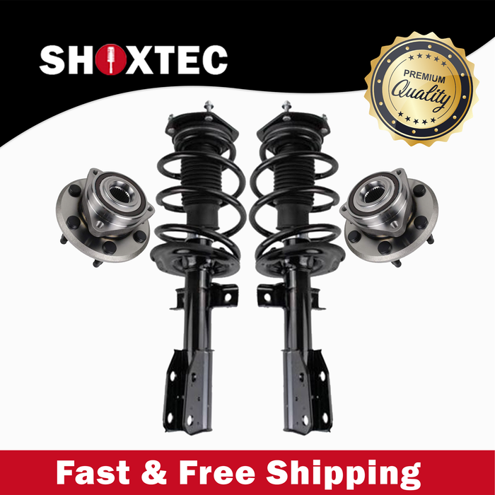 Shoxtec Front Struts Wheel Bearing Hubs Set Replacement for 2008-2012 Buick Enclave; 2009-2012 Chevrolet Traverse; 2007-2012 GMC Acadia; 2007-2010 Saturn Outlook Repl. Part No. 182518 513277