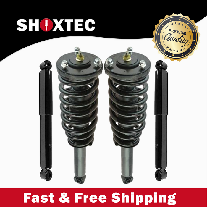 Shoxtec Full Set Complete Strut Assembly Replacement for 2003-2006 Kia Sorento 4WD Repl No. 271110 271109 37281