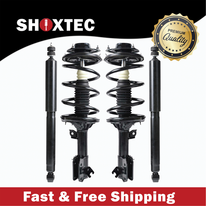 Shoxtec Full Set Complete Strut Assembly Replacement for 2003-2006 Hyundai Santa Fe 3.5L V6 Repl No. 271436 271435 37237