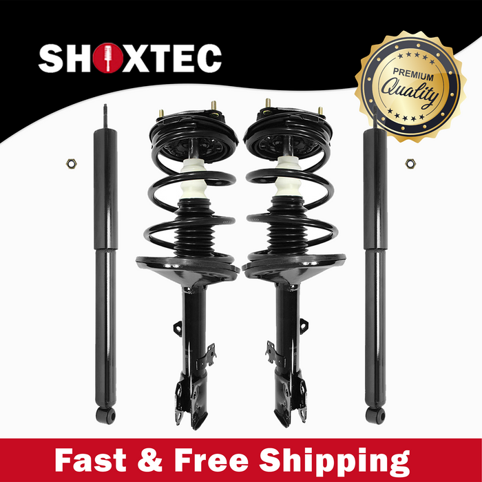 Shoxtec Full Set Complete Strut Assembly Replacement for 2001-2003 Toyota RAV 4 Front Wheel Drive Only Repl Part No. 271454 271453 37199