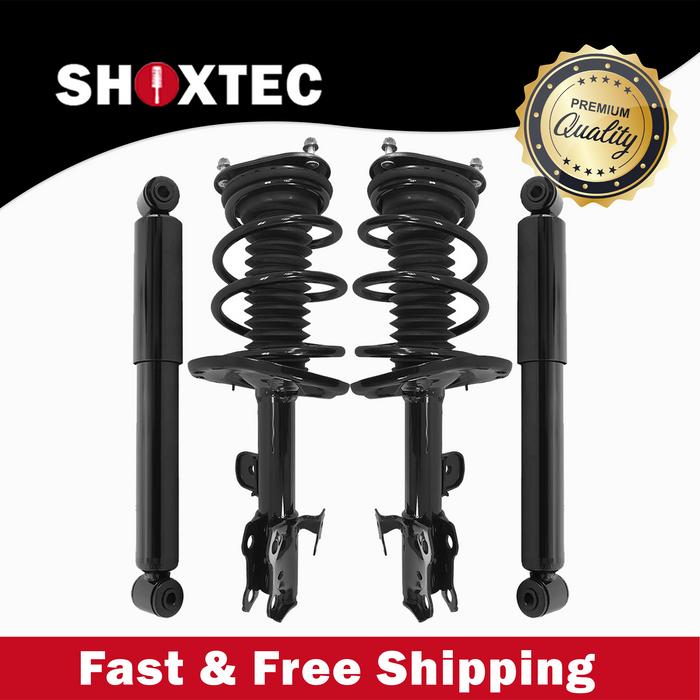 Shoxtec Full Set Complete Strut Assembly Replacement for 2006-2012 Toyota RAV4 3.L V6 Repl Part No. 272276 272275 37289