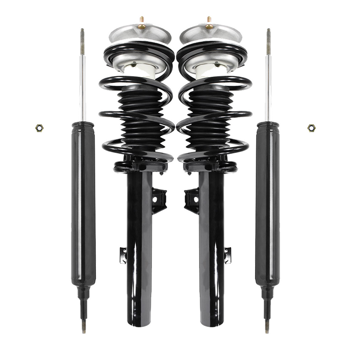 Shoxtec Full Set Complete Strut Assembly Replacement for 2008-2013 BMW 128i; 2008-2013 BMW 135i; 2013 BMW 135is; 2007-2013 BMW 328i; 2007-2013 BMW 335i Repl No. 272314 272313 5616