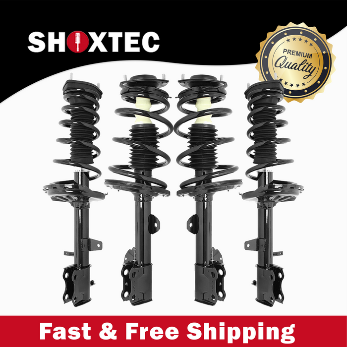 Shoxtec Full Set Complete Strut Assembly Replacement for 2009-2011 Toyota Highlander AWD 3.5L without Sport Suspension Repl Part No. 72484 272483 272490 272489