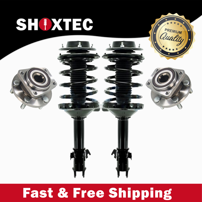 Shoxtec Front Struts Wheel Bearing Hubs Set Replacement for 2005-2009 Subaru Outback AWD Repl. Part No. 272566 272565 513220