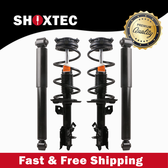 Shoxtec Full Set Complete Strut Assembly Replacement for 2008-2012 Nissan Rogue All Wheel Drive Only Repl Part No. 272609 272608 37328