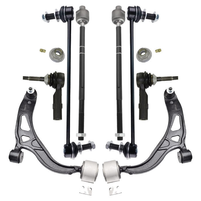 Shoxtec 8pc Suspension Kit Replacement for 2011-2017 Ford Explorer; 2013-2016 Ford Police Interceptor Utility Includes 2 Sway Bars 2 Inner 2 Outer Tie Rod Ends 2 Lower Control Arms&Ball Joints