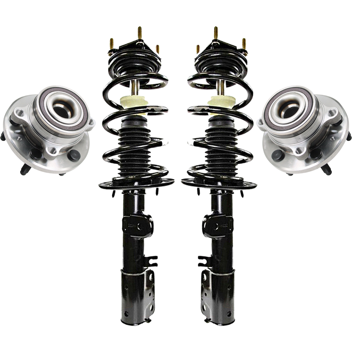 Shoxtec Front Struts Wheel Bearing Hubs Set Replacement for 2011 - 2013 Ford Explorer AWD Repl. Part No. 272621 272620 512460