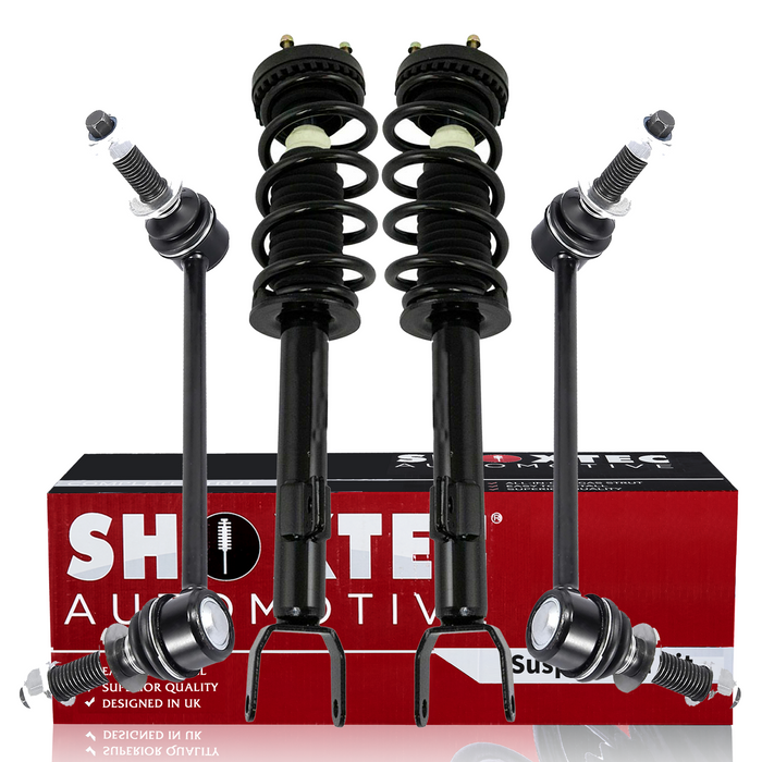 Shoxtec 4pc Front Suspension Shock Absorber Kits Replacement for 2012-2019 Chrysler 300 2012-2019 Dodge Challenger 2012-2017 Dodge Charger Includes 2 Complete Struts 2 Front Sway Bars End Link