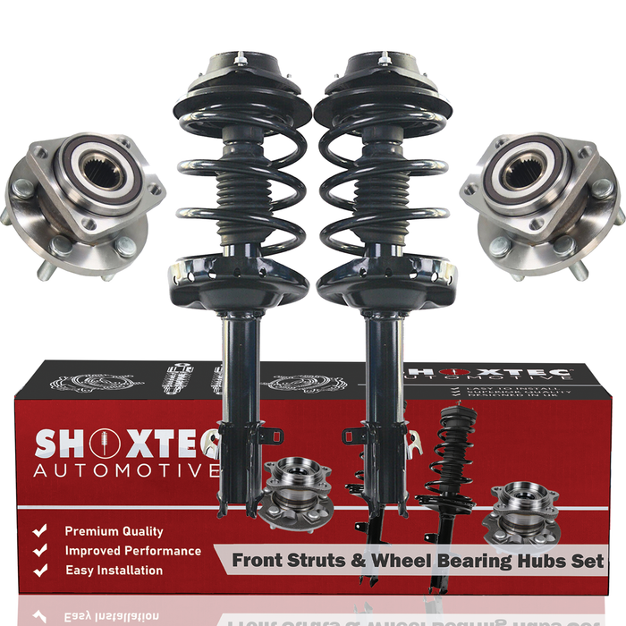 Shoxtec Front Struts Wheel Bearing Hubs Set Replacement for 2010 - 2012 Subaru Legacy Repl. Part No. 272685 272684 513220