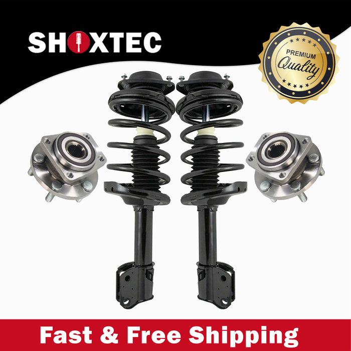 Shoxtec Front Struts Wheel Bearing Hubs Set Replacement for 2010 - 2012 Subaru Outback Repl. Part No. 272687 272686 513220