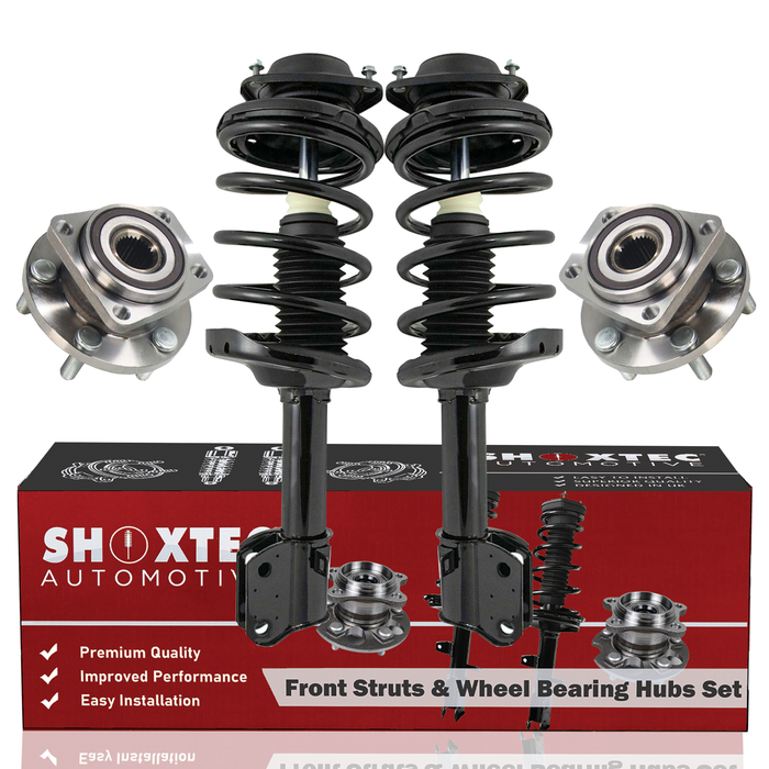 Shoxtec Front Struts Wheel Bearing Hubs Set Replacement for 2010 - 2012 Subaru Outback Repl. Part No. 272687 272686 513220