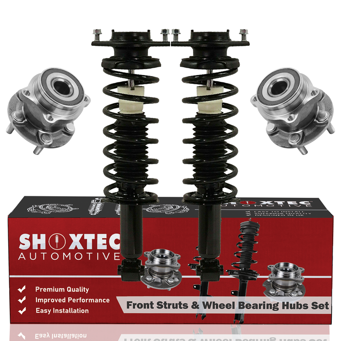 Shoxtec Rear Struts Wheel Bearing Hubs Set Replacement for 2008 - 2011 Subaru Impreza Repl. Part No. 272696 512401