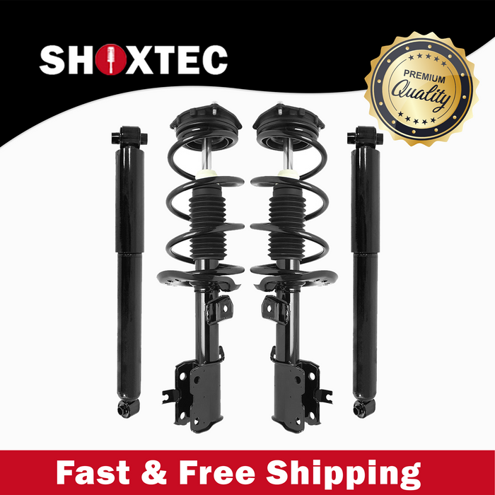 Shoxtec Full Set Complete Strut Assembly Replacement for 2012-2013 Nissan Rogue AWD Only; 2014-2015 Nissan Rogue Select AWD Only Repl Part No. 272898 272897 37328