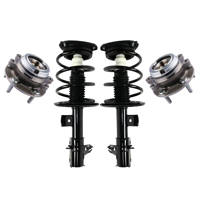 Shoxtec Front Struts Wheel Bearing Hubs Set Replacement for 2007-2012 Nissan Altima 2.5L L4 with 29 splines Repl Part No. 1331839LR 513294