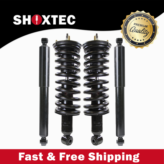 Shoxtec Full Set Complete Strut Assembly Replacement for 2005-2019 Nissan Frontier 4WD 4.0L V6; 2020-2021 Nissan Frontier 4WD; 2009-2012 Suzuki Equator 4WD Repl No. 371102 37273